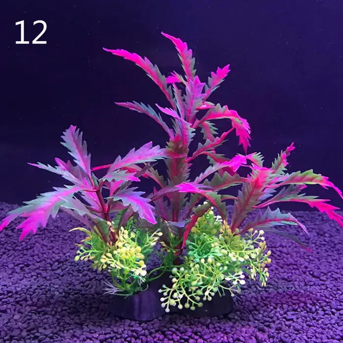 Plantes artificielles de décoration d'aquarium, ornement en plastique d'eau, plante aquatique, acces