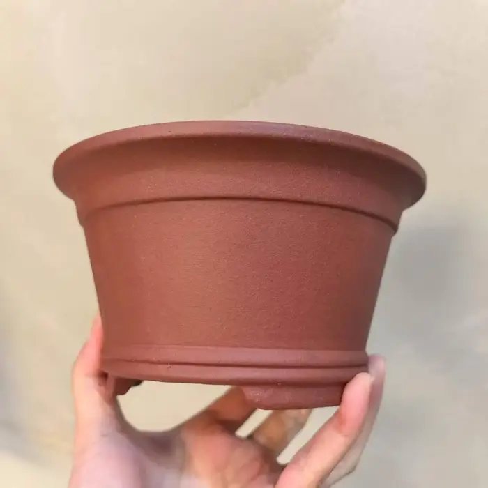Pot à bonsaï rond non émaillé Yixing