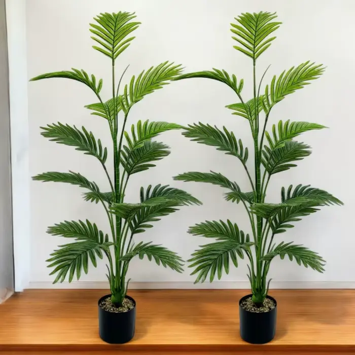 Grande plante de palmier artificielle 15 feuilles - Choix parfait pour la décoration de la maison et du bureau
