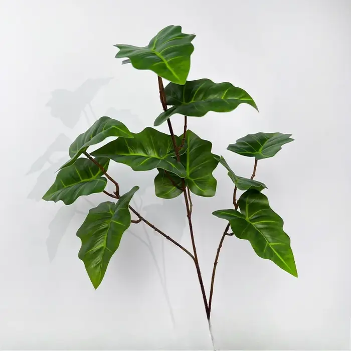 10 pièces de feuilles artificielles en plastique à 3 branches en forme de fer à cheval