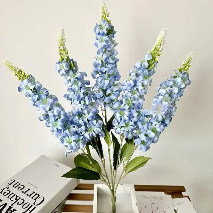 5 tiges de fleurs artificielles de jacinthe