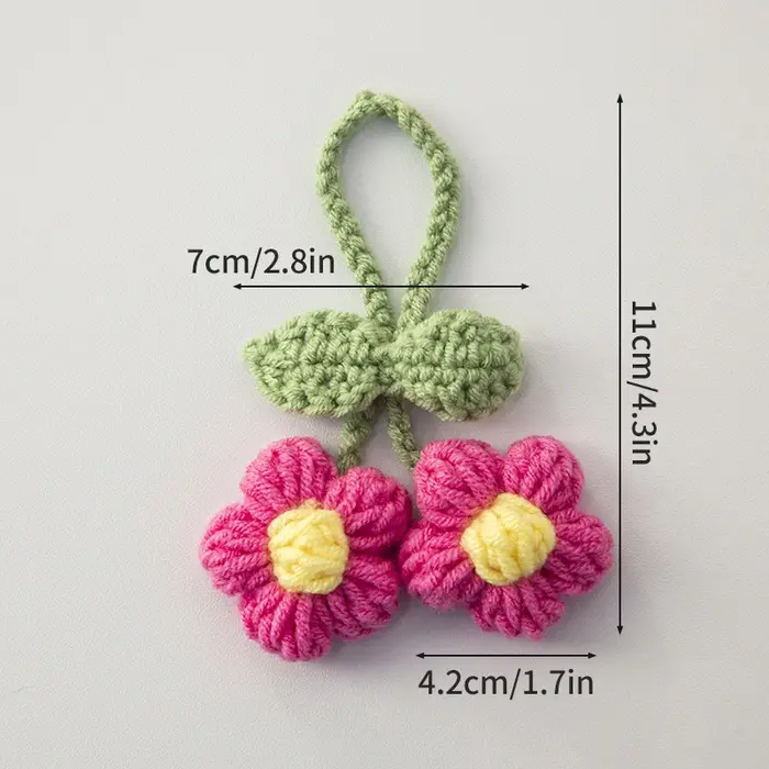 Porte-clés fleurs au Crochet de muguet, plusieurs styles, fleurs artificielles suspendues, décoratio