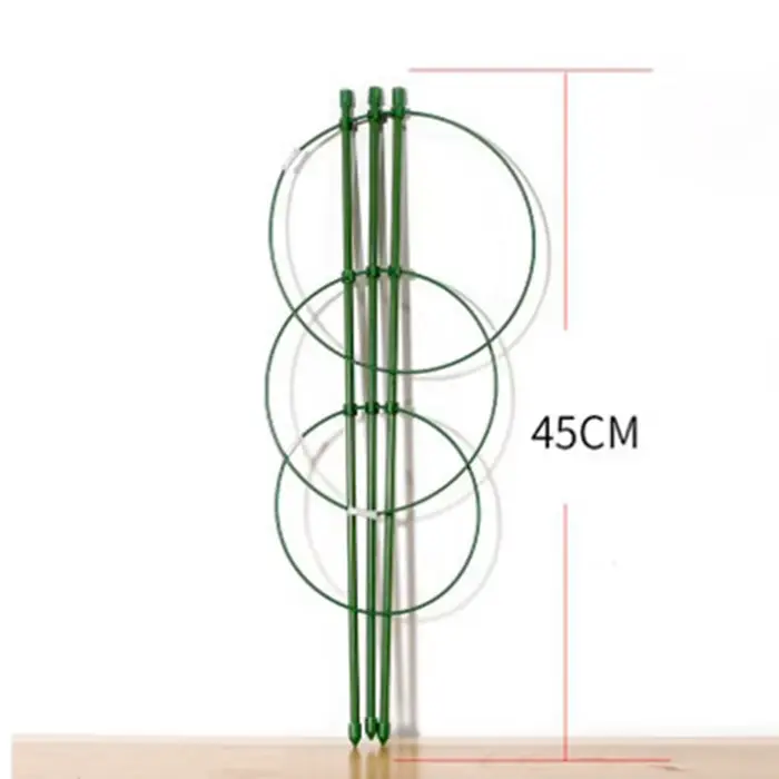 Support de vigne grimpante de 45cm, cadre de Support en pot pour plantes, en acier revêtu de plastiq
