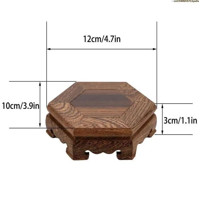 Support de table en bois massif naturel pour vase, pot de fleurs, support de tri, support pour bonsa