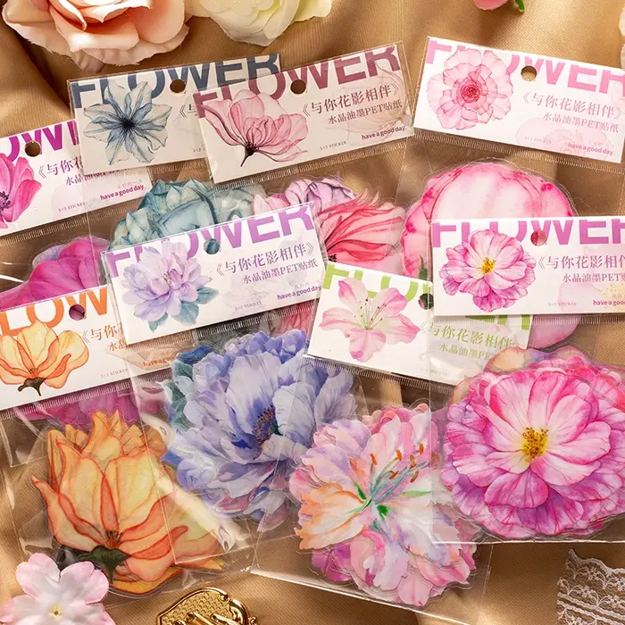 Autocollants décoratifs de série de fleurs de plantes