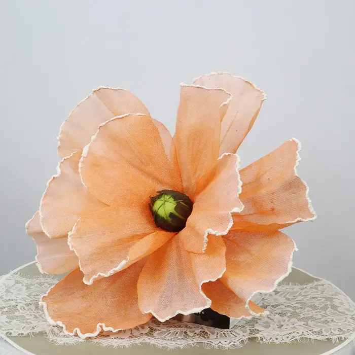 Fleurs de lin pivoine faites à la main, style nordique, ameublement, décor d'accessoires, fournitures de Noël en plein air, décoration festive de bricolage