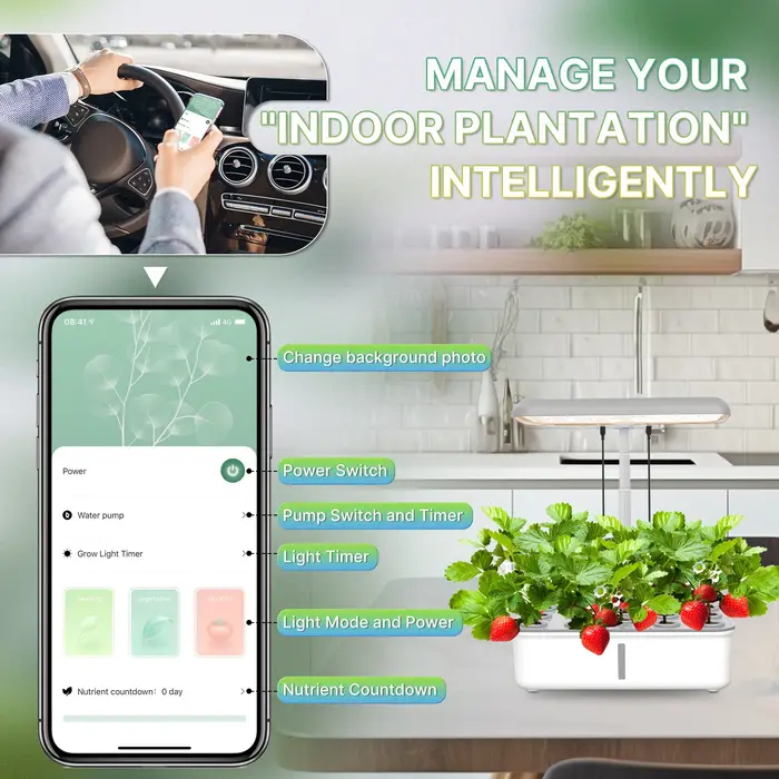 MOES Tuya Machine de croissance de plantes intelligente système de culture hydroponique de jardin synchronisation d'herbes intérieures LED poussent des lumières pour Pots de fleurs à la maison