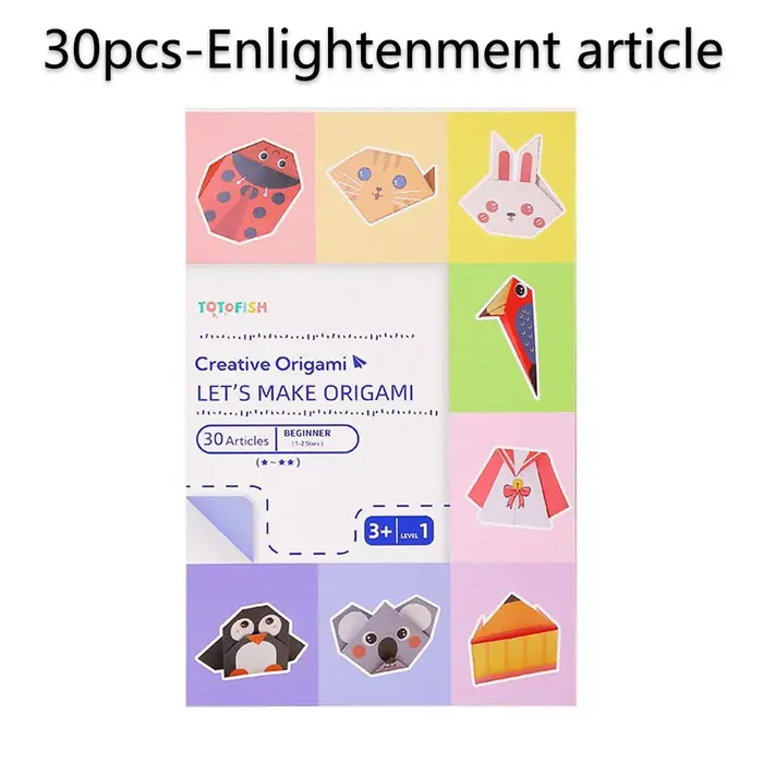 Kit Origami 30/108 feuilles Origami papier artisanat guide livre bricolage Art artisanat projet four