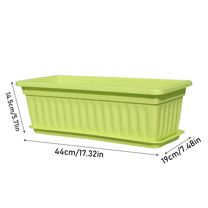 Jardinières en plastique rectangulaires pour balcon
