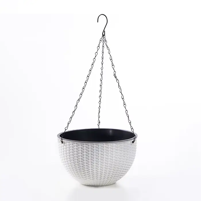 Pot de fleurs suspendu en plastique, panier suspendu pour intérieur et extérieur, culture de plantes