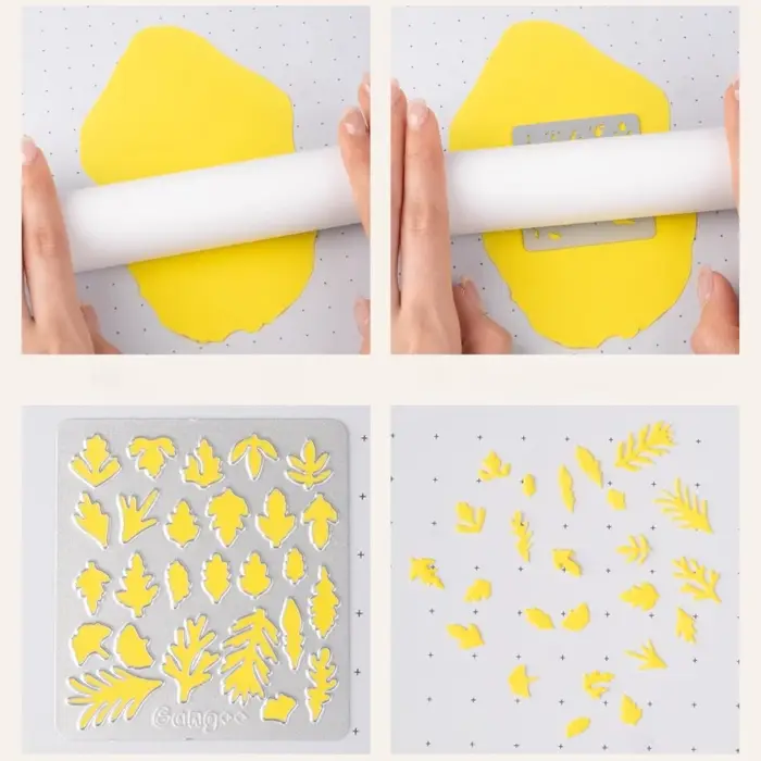 Simulation Miniature plante feuille/pétale polymère argile Cutter bricolage maison de poupée Mini