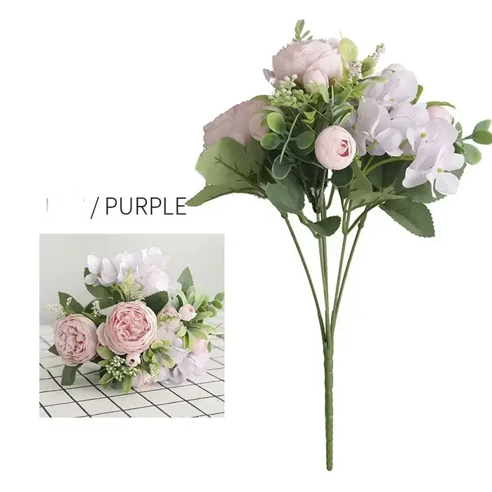 1 Bouquet de pivoines en soie