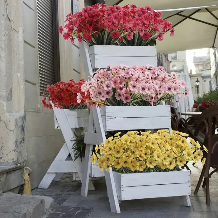 Bouquet de Fausses Fleurs Artificielles pour Décoration d'Extérieur