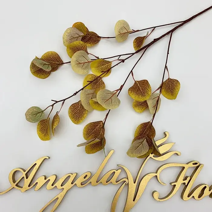 Plantes artificielles en forme de pomme, branche de feuilles, matériaux de fleurs de mariage, décora