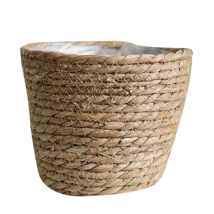 Panier de fleurs en rotin, panier en jonc de mer, conteneurs de plantes d'intérieur et d'extérieur p