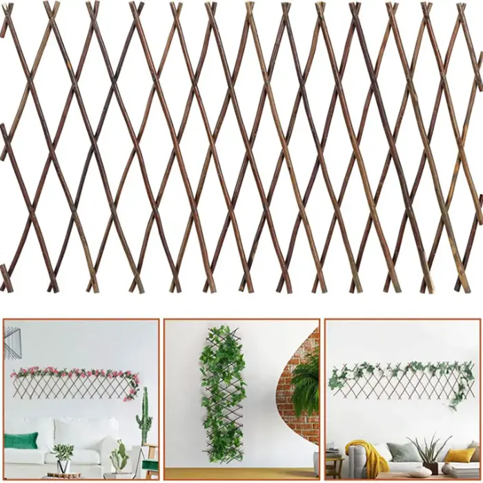 Treillis extensibles pour plantes grimpantes, écran de clôture en treillis, clôture en saule pour Su