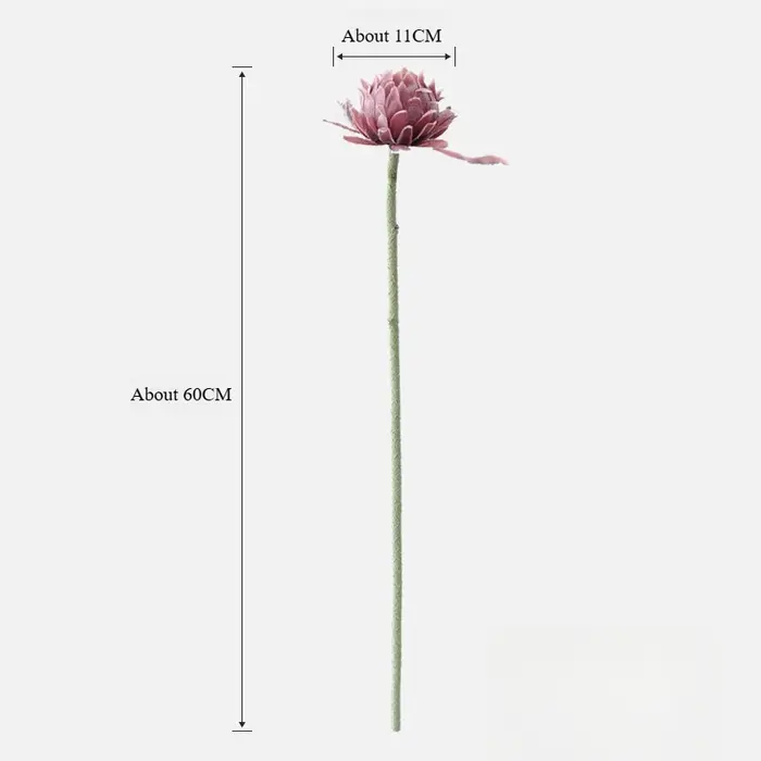Fleur de chardon artificielle de 23