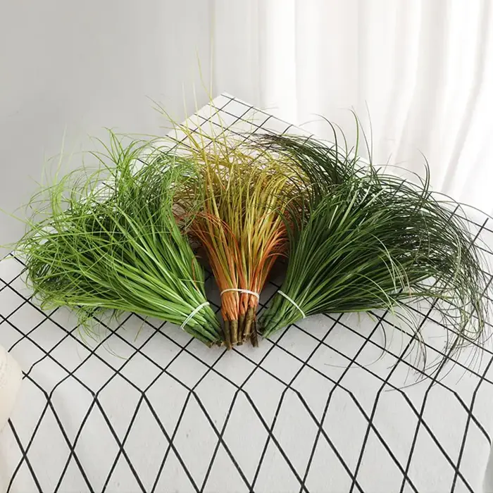 1 branche 35/42cm plante artificielle belle conservation de la fraîcheur Flexible bureau oignon artificiel feuilles d'herbe parapluie fournitures de fête