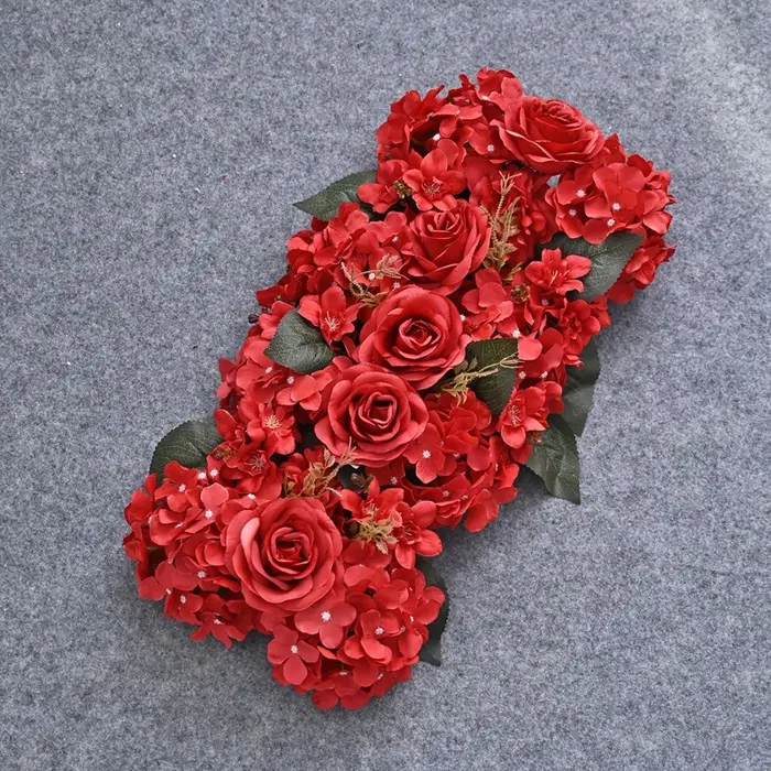 50CM Artificial Rose Ground Flower Arrangement Eucalyptus