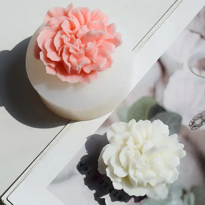 Bougie de gypse d'aromathérapie de fleur d'oeillet