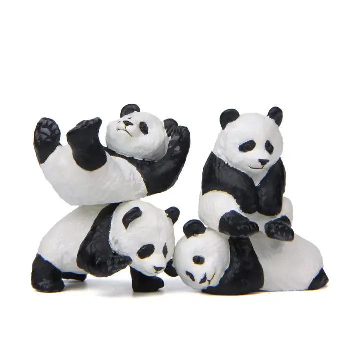 4 pièces/ensemble mignon Panda mousse Micro paysage Terrarium Figurine décoration résine drôle