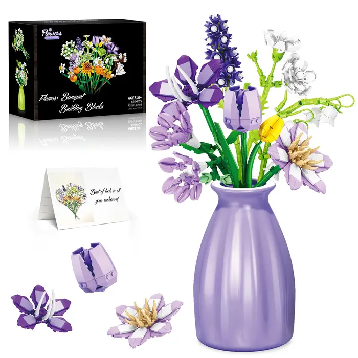 Ensemble de blocs de construction de fleurs artificielles - Tulipes