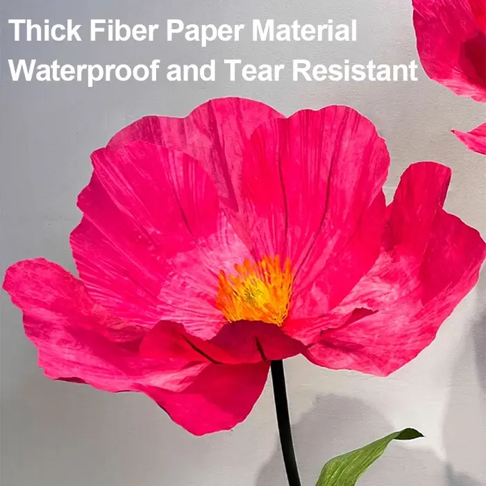 Fleurs artificielles en papier imperméable