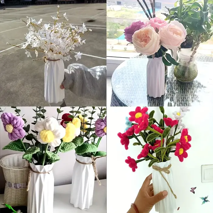 Vase en plastique imitation fleur