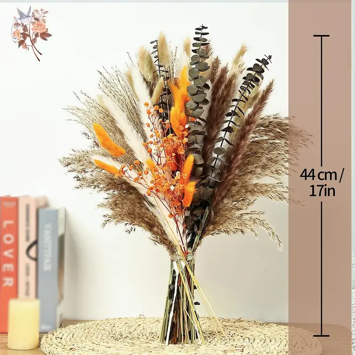 Bouquets de fleurs séchées naturelles au toucher réel