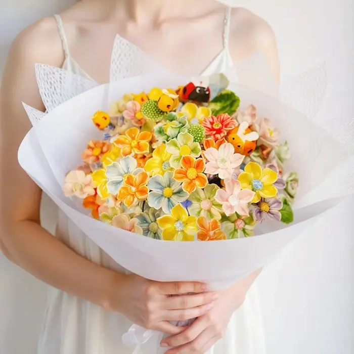 Fleurs artificielles en céramique