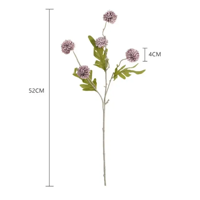 Couleur d'automne 5 têtes pissenlit Style européen-fleur de Simulation tissu fleur décoration florale artificielle