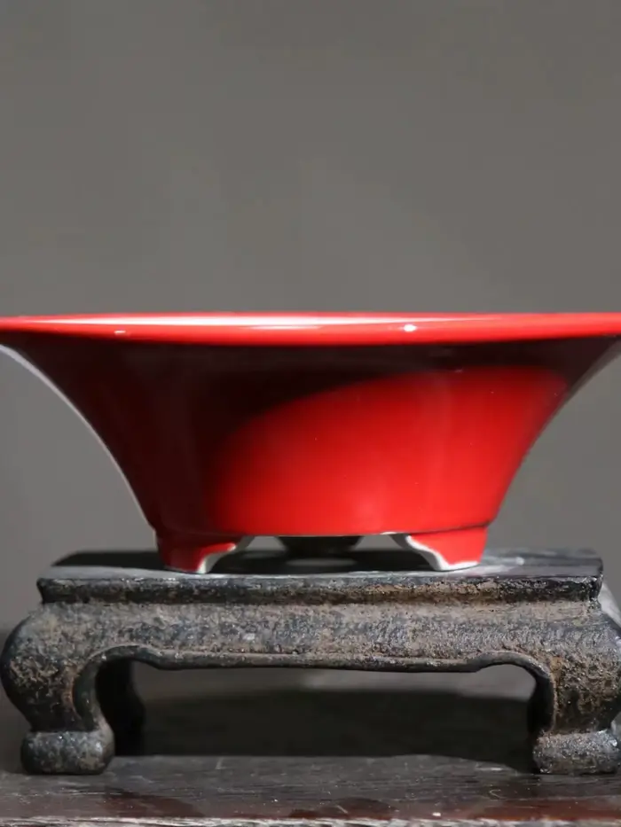 Pot à bonsaï rond en porcelaine émaillée colorée, Vase Tradition chinoise, dortoir, Table, décoratio