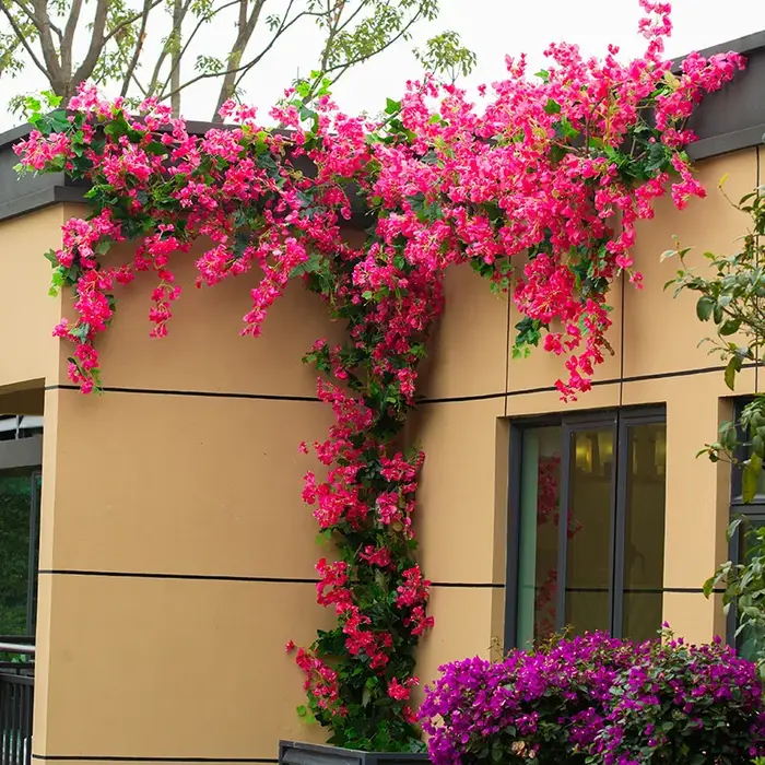 Fleur Artificielle DIY Arbre Vigne Bougainvillier Mur Floral