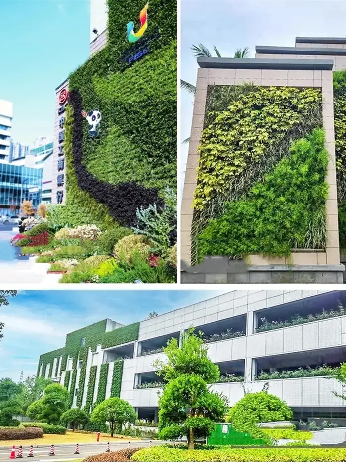 Pot de fleurs mural pour mur végétal, noir, trois trous, en plastique, jardinière murale tridimensionnelle pour la plantation murale de plantes.