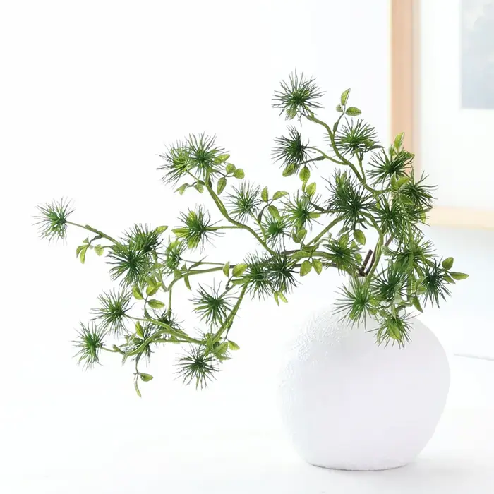10 Pièces Fleurs Artificielles 6 Têtes Petits Cymbidiums Décoration Maison Mariage Composition Florale Décoration de Table Branches en Forme de Pin d'Accueil