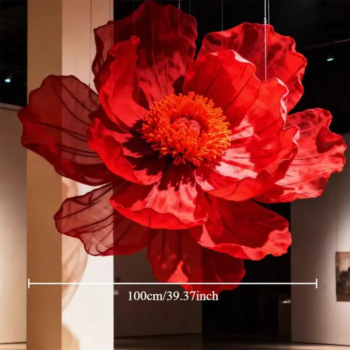 Grandes fleurs artificielles imperméables en soie, coquelicots pour décoration de mariage, accessoires de chemin d'accès, fleurs pour vitrine, décoration de fête, mariage