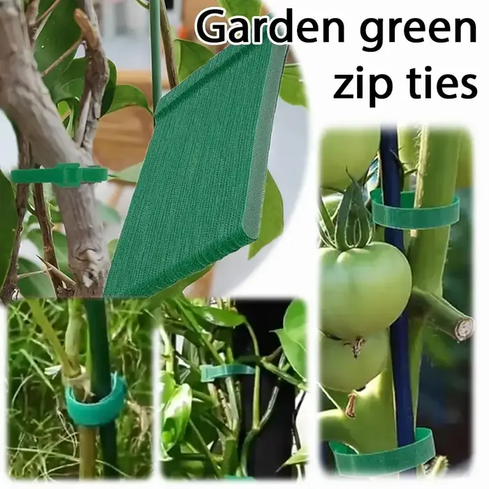 100 attaches pour plantes en nylon réglables et antidérapantes réutilisables