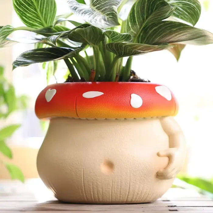 Petit pot de plante décoratif en céramique pour plantes d'intérieur et d'extérieur