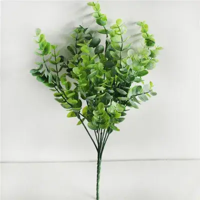 YO CHO – plantes artificielles d'eucalyptus, 7 fourchettes, feuilles en plastique, brindilles vertes