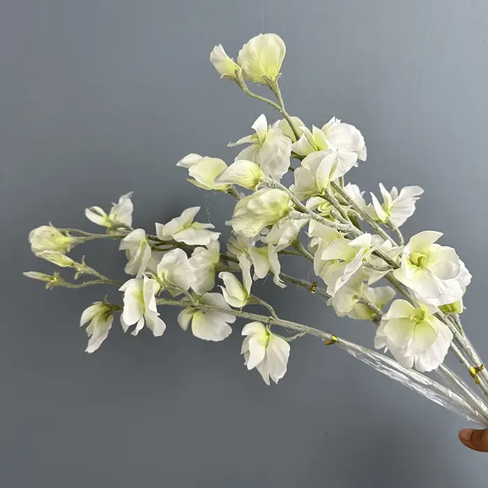 10 pièces de fausses fleurs de pois parfumées à toucher réel