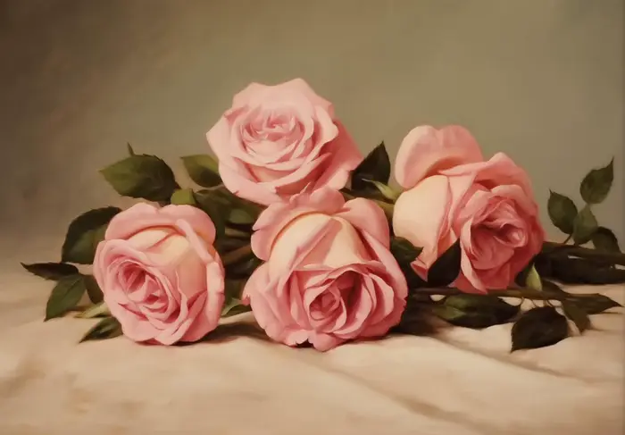 Bouquet de tulipes, pivoines blanches, Rose, peinture sur toile, affiche florale Vintage imprimée, n
