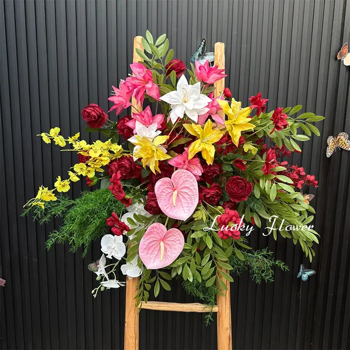 Grandes fleurs artificielles couleur rose