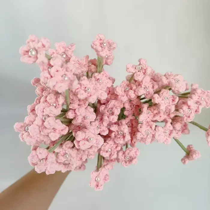 Nouveau bouquet de fleurs en fil tissé à la main, fleur ciel étoilé, produit fini, fleur simulée, ac