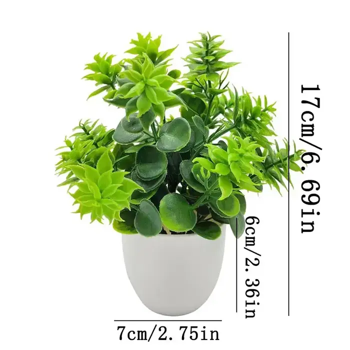 Bonsaï artificiel vert fausse plante plantes en pot décorations intérieures et extérieures de chambre à coucher de