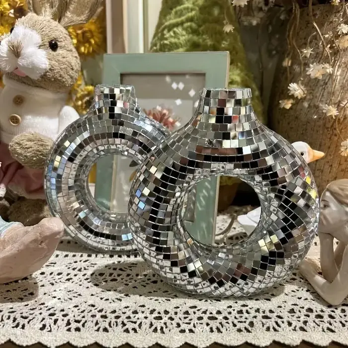 1 vase circulaire, pot de fleurs moderne pour la décoration de la maison