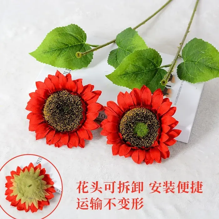 Fleurs artificielles de tournesol en soie