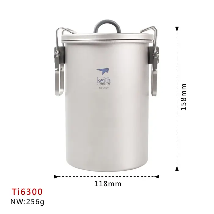 Keith – cuiseur vapeur de riz en titane 900ml