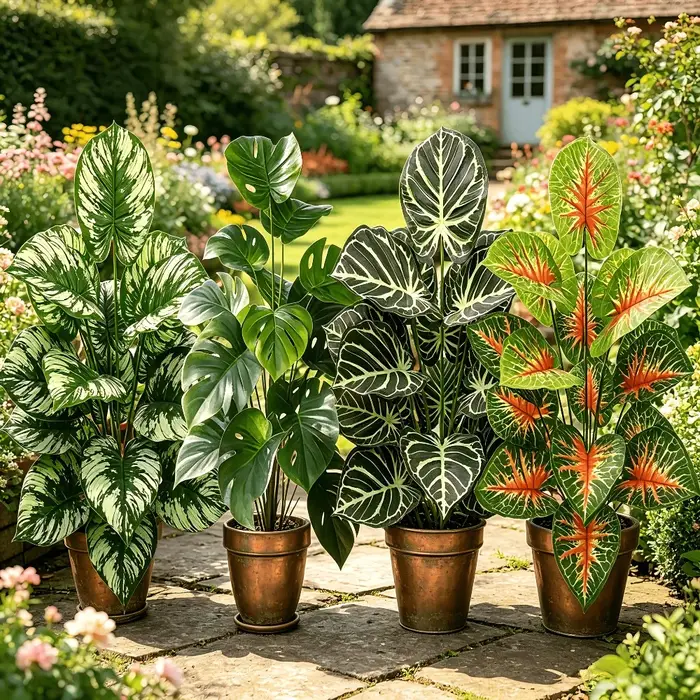 Ensemble de 4 plantes artificielles