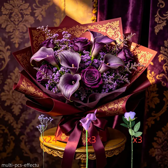 Ensemble de 30 fleurs artificielles de haute qualité