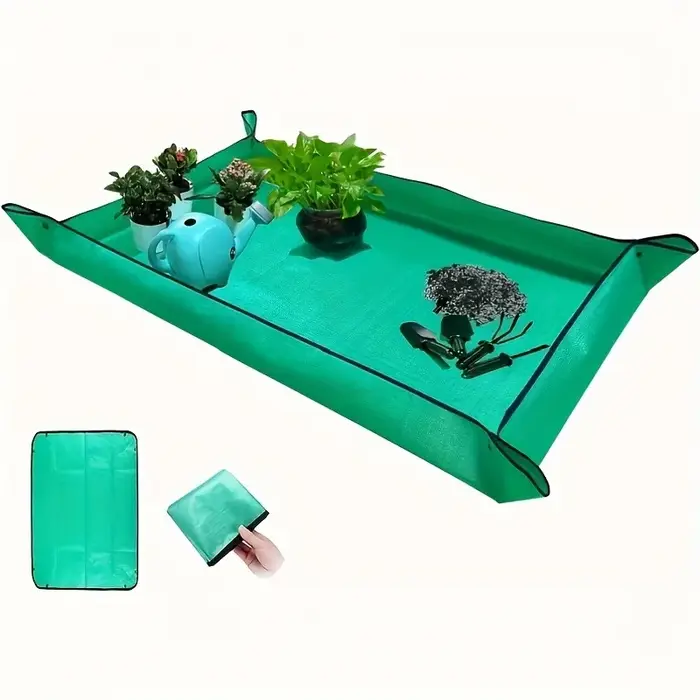 Tapis de régénération des plantes, tapis de transplantation imperméable, portable, carré, pliable et facile à nettoyer, tapis de transplantation pour plantes succulentes
